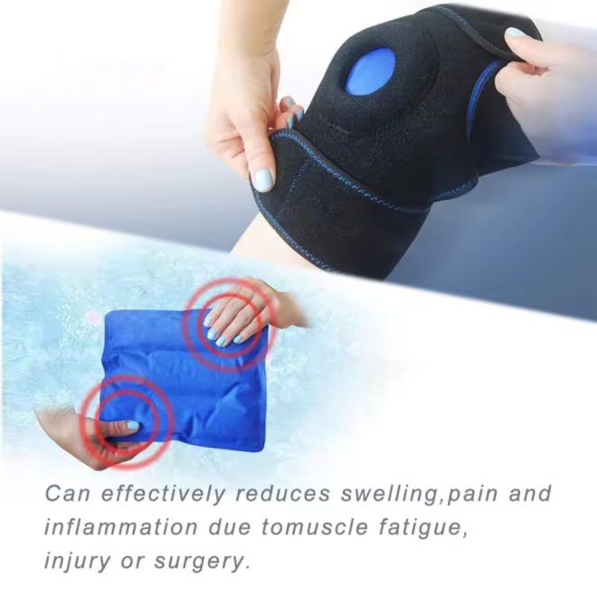 Hot and Cold Available Compression Ice Pack for Knee - Cold Therapy Knee Moist Heat Pack Ice Pack Wrap for Injuries - Image 4