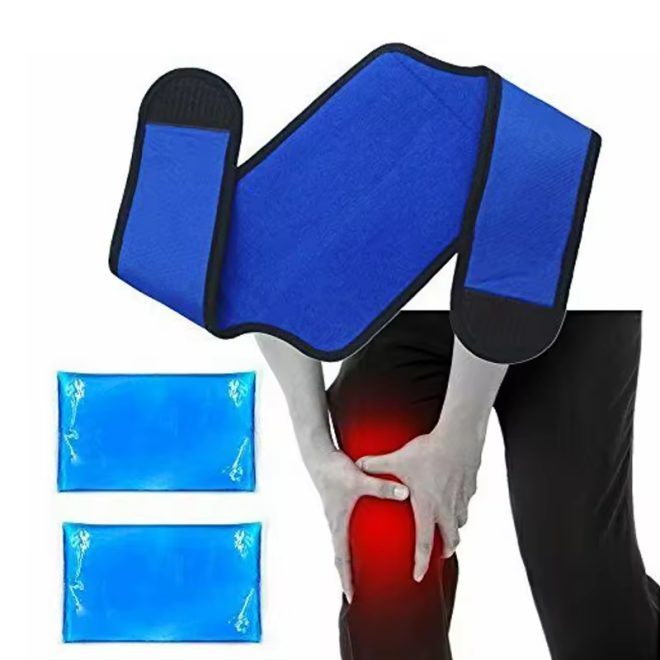 Polyester Fabric  Shoulder Back Pain Relief Wrap Gel Ice Pack Wrap Hot Cold Belt for Waist - Image 3