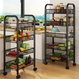 Beauty Cart, Movable Kitchen Storage Rack, Organizer Trolley