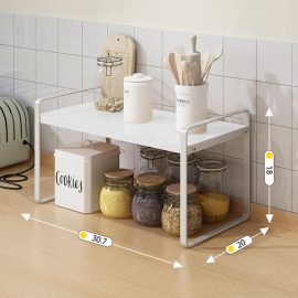 Iron Desk Organizer, Steel Desktop Storage Rack, Book Shelf Organizer for Study Desk, Dormitory, Office, Display Stand