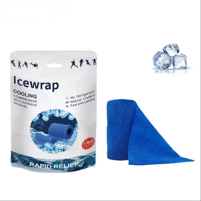 Medical Elastic Compress Cold Cooling Bandage with Methol for Muscle Pain Relief