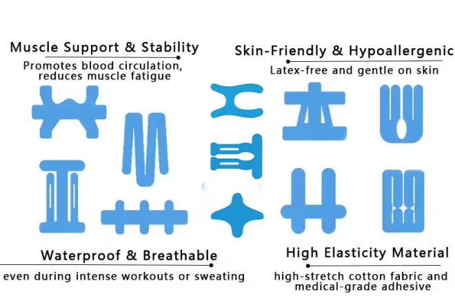 New Arrival Athletic Kinesiology Tape Breathable Knee Muscle Patch for Pain Relief Sports Tape - Image 4