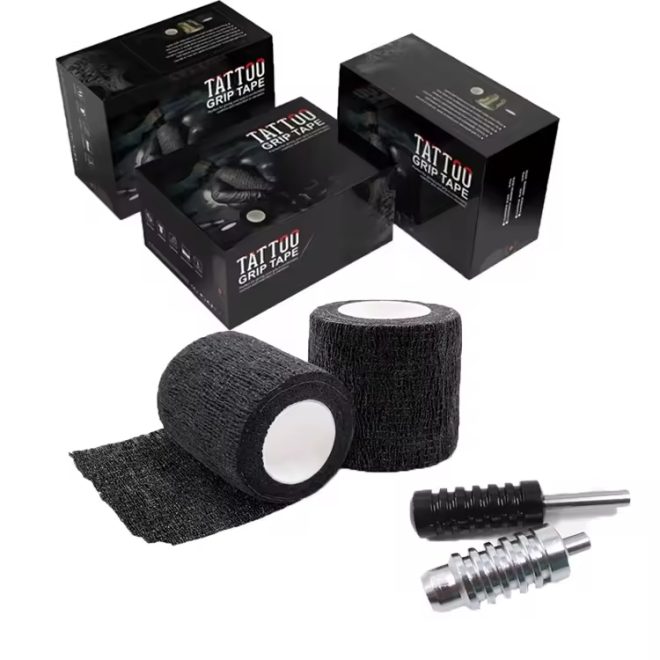 Custom Elastic Self-Adherent Tattoo Grip Cover Sports Self-Adhesive Bandage Wrap Permanent Makeup Accessories