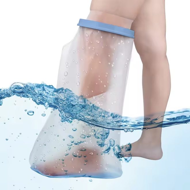 New Design  Anti-slip Mat Adult Half Leg Waterproof Cast Cover for Shower - Image 5