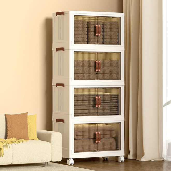Double Door Stackable Large Capacity Storage Box