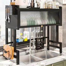 Kitchen Sink Rack, Dish and Plate Storage, Draining Organizer